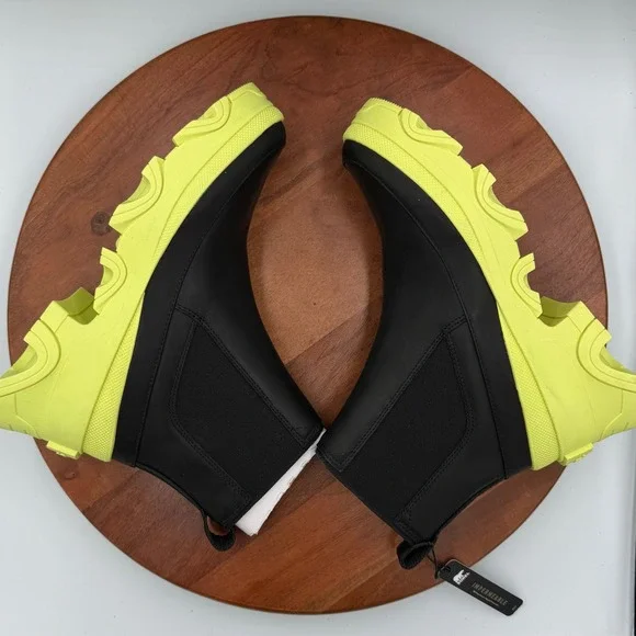 Sorel Brex Chelsea Waterproof Boot Black Tippet Neon Green W 8 Leather Gorpcore - Picture 8 of 11